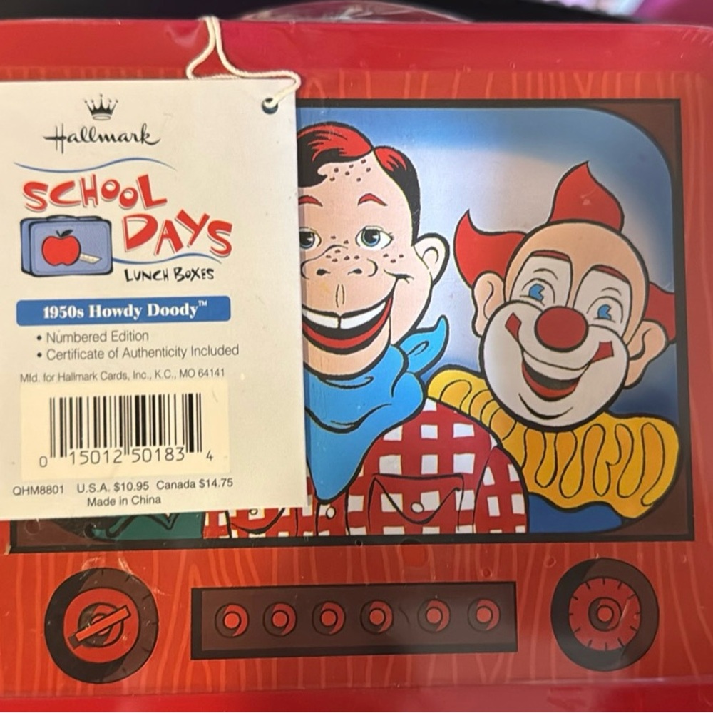 Hallmark 1950s Howdy Doody Lunch Box - Red and Blue